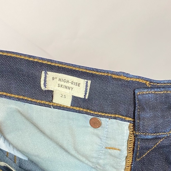 Madewell 9" High Rise Skinny Jeans Larkspur Dark Wash Tencel Denim Edition 25 0 - Picture 7 of 8